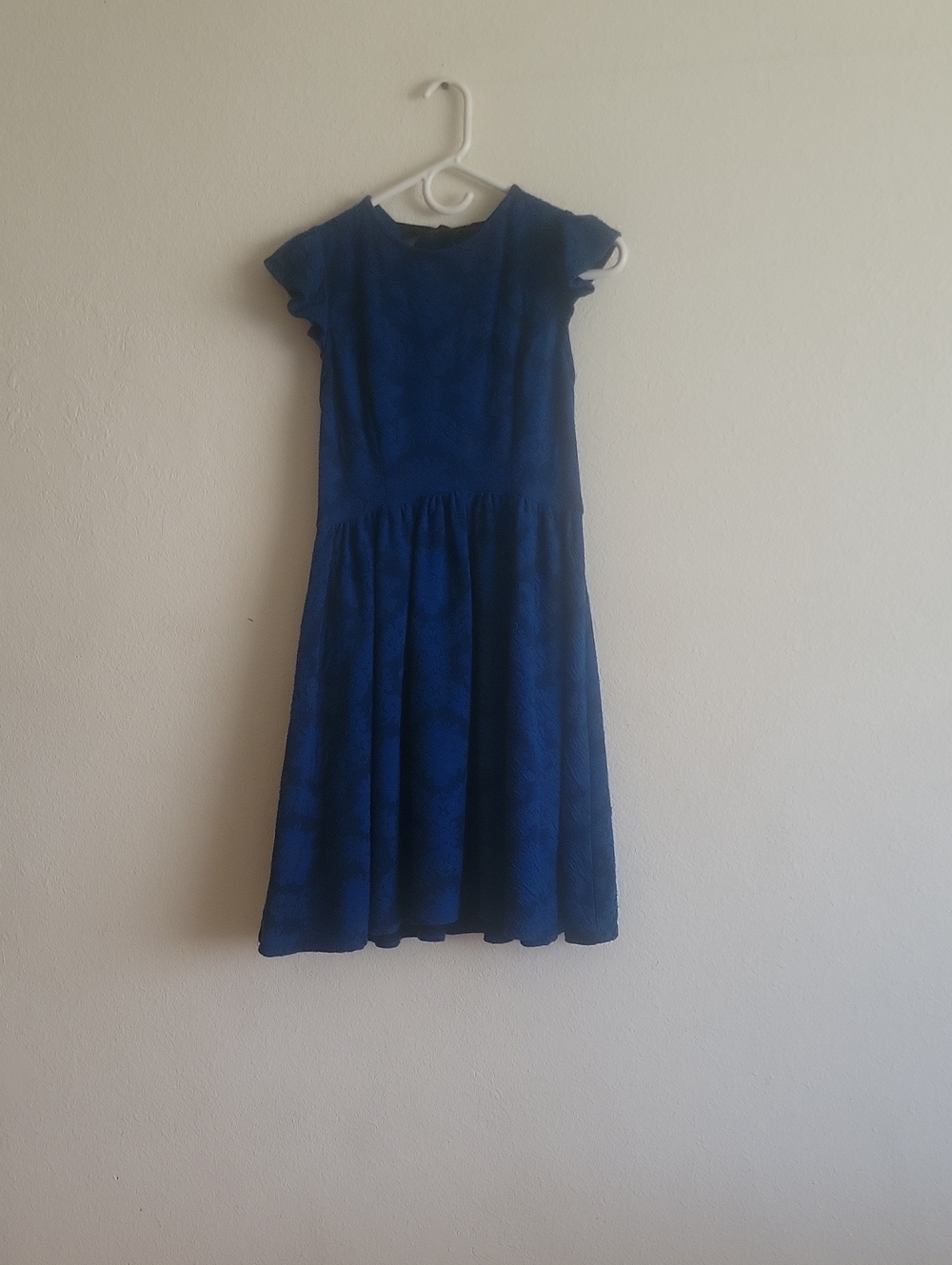 Xhilaration Girls Navy Blue Fit-and-Flare Dress